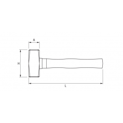 YT-4550 YATO Ciocan pentru zidarie 1000 gr coada lemn lungime 260 mm