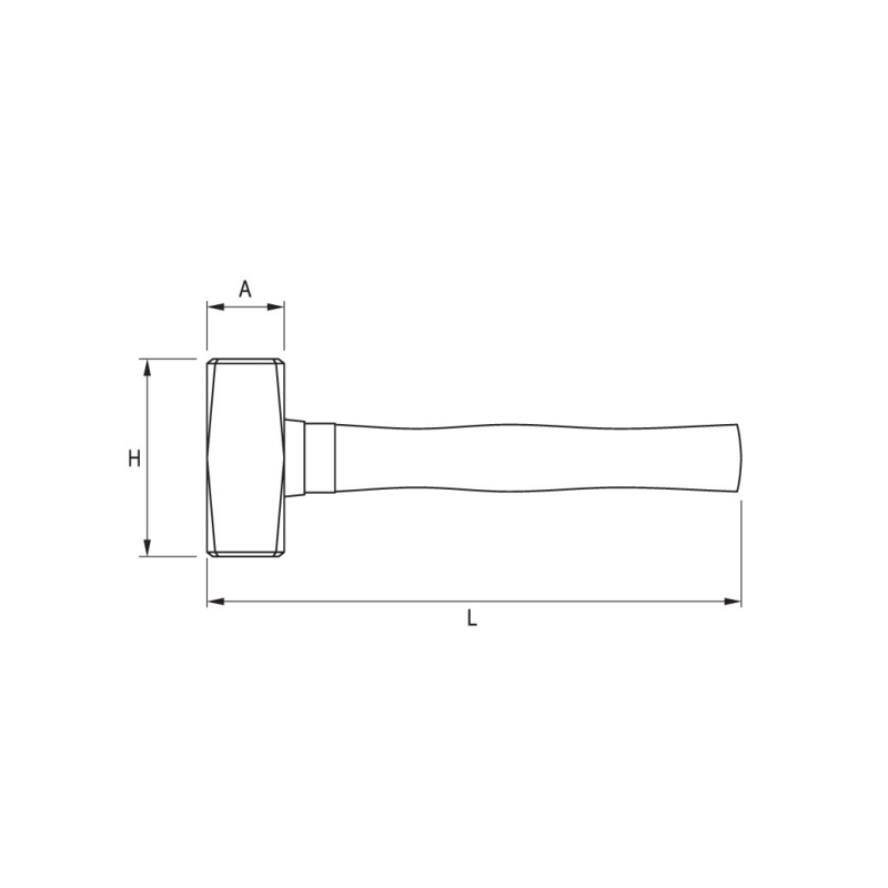 YT-4552 YATO Ciocan pentru zidarie 1500 gr coada lemn lungime 280 mm