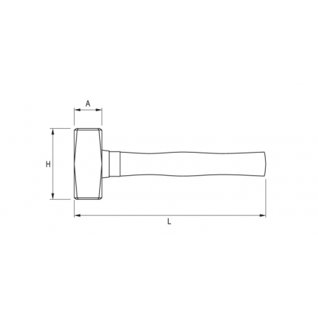YT-4552 YATO Ciocan pentru zidarie 1500 gr coada lemn lungime 280 mm