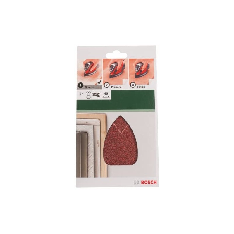 2609256A68 BOSCH Set 5 foi abrazive granulatie 40 pentru slefuitor