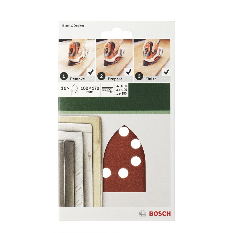 2609256A74 BOSCH Set 5 foi abrazive granulatie 60 pentru slefuitor
