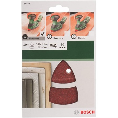 2609256A62 BOSCH Set 10 foi abrazive granulatie 60 pentru slefuitor
