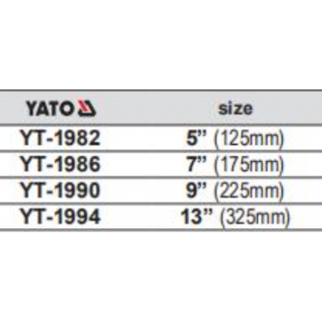 YT-1982 YATO Cleste seger inele de siguranta varf drept lungime 125 mm