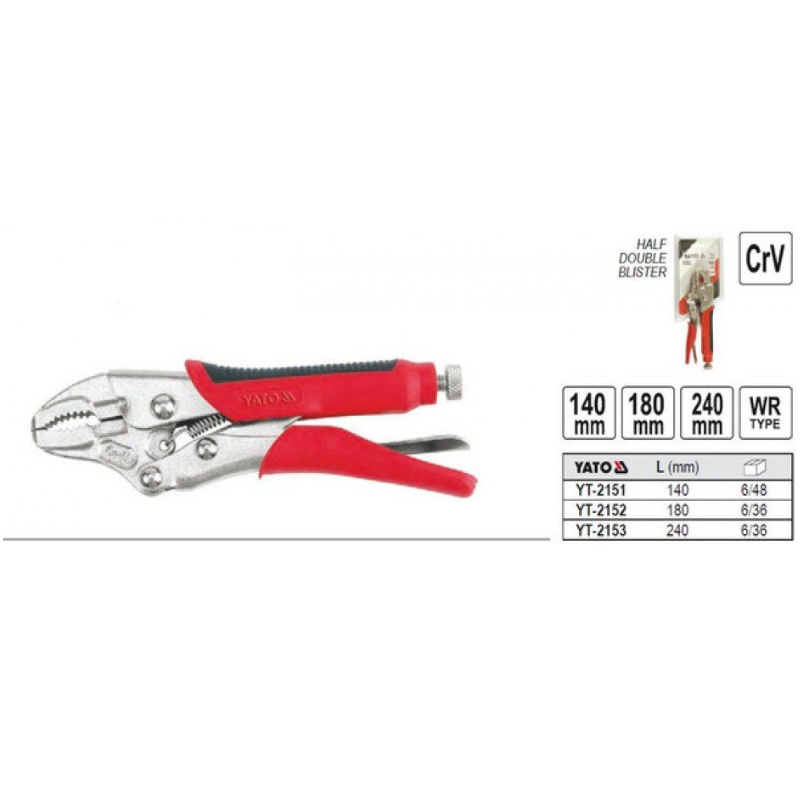 YT-2153 YATO Cleste morse autoblocant lungime 240 mm tip WR
